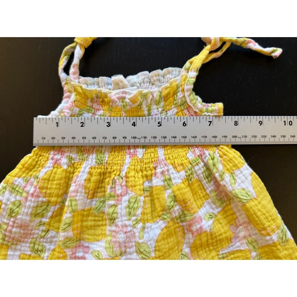 Starting‎ Out Baby Smocked Lemon Top Girls 12m Yellow Soft Lightweight Cotton